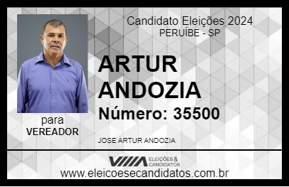 Candidato ARTUR ANDOZIA 2024 - PERUÍBE - Eleições