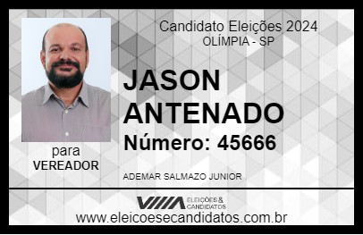 Candidato JASON ANTENADO 2024 - OLÍMPIA - Eleições