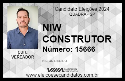 Candidato NIW CONSTRUTOR 2024 - QUADRA - Eleições