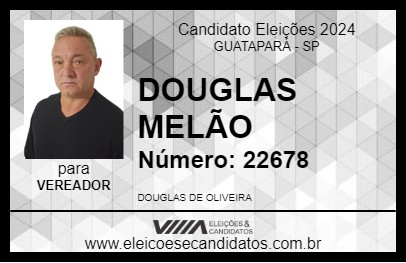 Candidato DOUGLAS MELÃO 2024 - GUATAPARÁ - Eleições