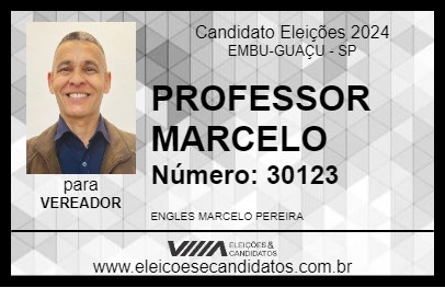 Candidato PROFESSOR MARCELO 2024 - EMBU-GUAÇU - Eleições