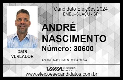 Candidato ANDRÉ NASCIMENTO 2024 - EMBU-GUAÇU - Eleições