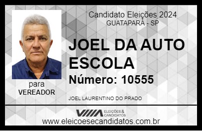 Candidato JOEL DA AUTO ESCOLA 2024 - GUATAPARÁ - Eleições