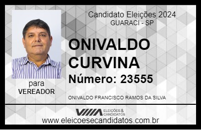 Candidato ONIVALDO CURVINA 2024 - GUARACI - Eleições