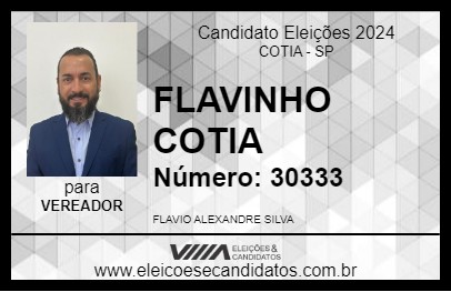 Candidato FLAVINHO COTIA 2024 - COTIA - Eleições