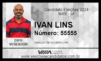 Candidato IVAN LINS 2024 - IBATÉ - Eleições