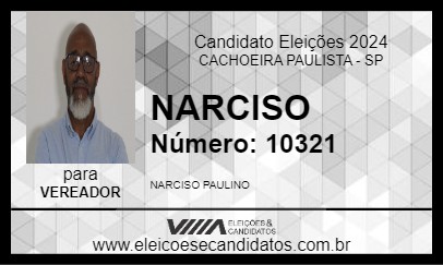 Candidato NARCISO 2024 - CACHOEIRA PAULISTA - Eleições