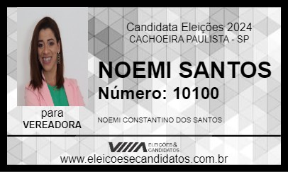 Candidato NOEMI SANTOS 2024 - CACHOEIRA PAULISTA - Eleições