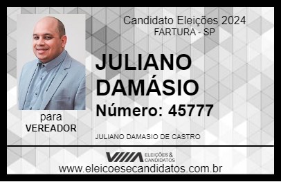 Candidato JULIANO DAMÁSIO 2024 - FARTURA - Eleições