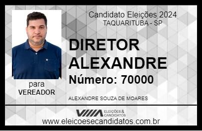 Candidato DIRETOR ALEXANDRE 2024 - TAQUARITUBA - Eleições