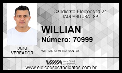 Candidato WILLIAN 2024 - TAQUARITUBA - Eleições