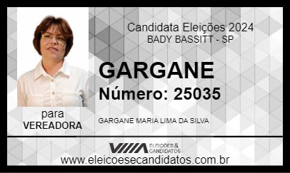 Candidato GARGANE 2024 - BADY BASSITT - Eleições