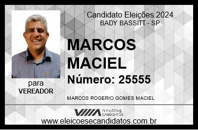 Candidato MARCOS MACIEL 2024 - BADY BASSITT - Eleições