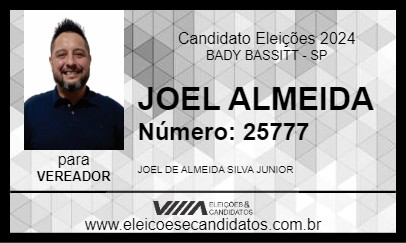 Candidato JOEL ALMEIDA 2024 - BADY BASSITT - Eleições