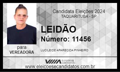 Candidato LEIDÃO 2024 - TAQUARITUBA - Eleições