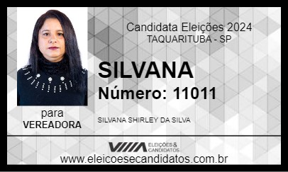 Candidato SILVANA 2024 - TAQUARITUBA - Eleições