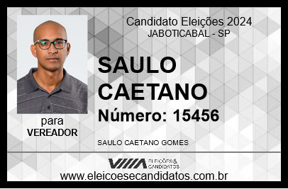 Candidato SAULO CAETANO 2024 - JABOTICABAL - Eleições