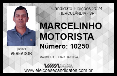 Candidato MARCELINHO MOTORISTA 2024 - HERCULÂNDIA - Eleições