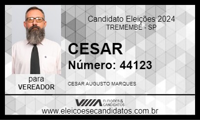 Candidato CESAR 2024 - TREMEMBÉ - Eleições