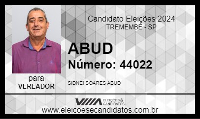 Candidato ABUD 2024 - TREMEMBÉ - Eleições