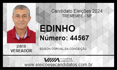 Candidato EDINHO 2024 - TREMEMBÉ - Eleições