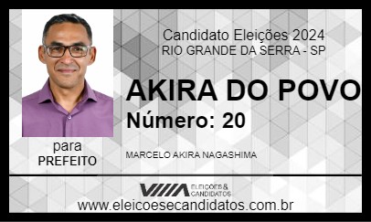 Candidato MARCELO AKIRA 2024 - RIO GRANDE DA SERRA - Eleições