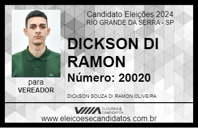 Candidato DICKSON DI RAMON 2024 - RIO GRANDE DA SERRA - Eleições