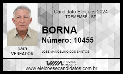 Candidato BORNA 2024 - TREMEMBÉ - Eleições