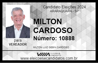 Candidato MILTON CARDOSO 2024 - ARARAQUARA - Eleições