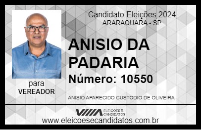 Candidato ANISIO DA PADARIA 2024 - ARARAQUARA - Eleições