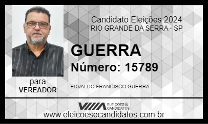 Candidato GUERRA 2024 - RIO GRANDE DA SERRA - Eleições