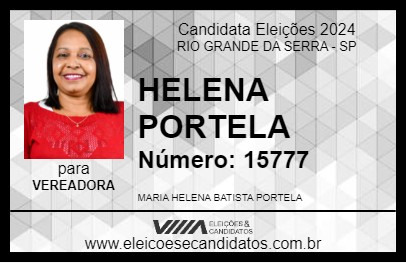 Candidato HELENA PORTELA 2024 - RIO GRANDE DA SERRA - Eleições