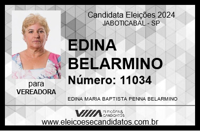 Candidato EDINA BELARMINO 2024 - JABOTICABAL - Eleições