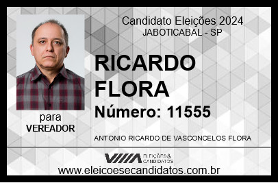 Candidato RICARDO FLORA 2024 - JABOTICABAL - Eleições