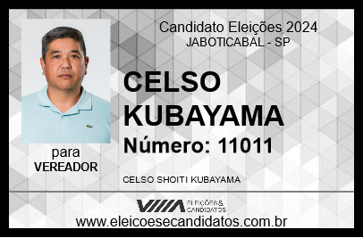 Candidato CELSO DA NIPO 2024 - JABOTICABAL - Eleições