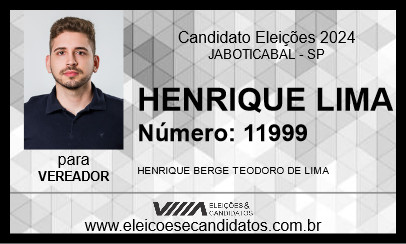 Candidato DR HENRIQUE LIMA 2024 - JABOTICABAL - Eleições