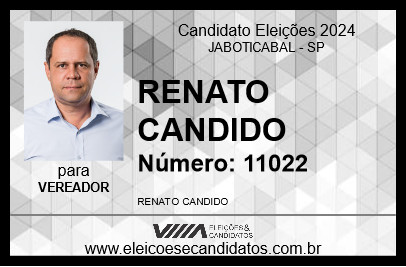 Candidato RENATO CANDIDO 2024 - JABOTICABAL - Eleições