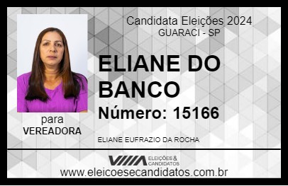 Candidato ELIANE DO BANCO 2024 - GUARACI - Eleições