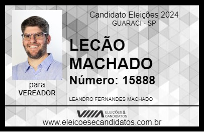 Candidato LECÃO MACHADO 2024 - GUARACI - Eleições