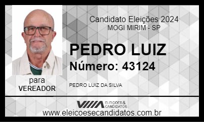 Candidato PEDRO LUIZ 2024 - MOGI MIRIM - Eleições