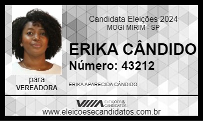 Candidato ERIKA CÂNDIDO 2024 - MOGI MIRIM - Eleições