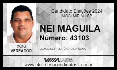 Candidato NEI MAGUILA 2024 - MOGI MIRIM - Eleições