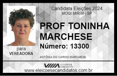 Candidato PROF TONINHA MARCHESE 2024 - MOGI MIRIM - Eleições