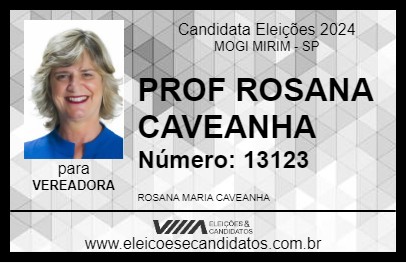 Candidato PROF ROSANA CAVEANHA 2024 - MOGI MIRIM - Eleições