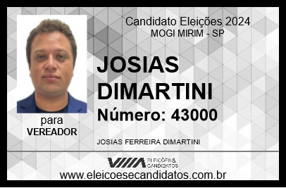 Candidato JOSIAS DIMARTINI 2024 - MOGI MIRIM - Eleições