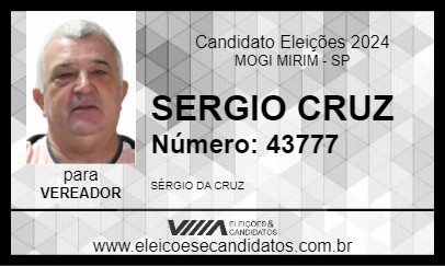 Candidato SERGIO CRUZ 2024 - MOGI MIRIM - Eleições