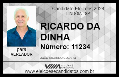 Candidato RICARDO DA DINHA 2024 - LINDÓIA - Eleições