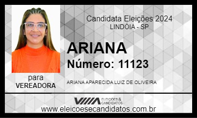 Candidato ARIANA 2024 - LINDÓIA - Eleições