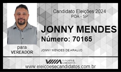 Candidato JONNY MENDES 2024 - POÁ - Eleições