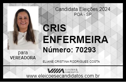 Candidato CRIS ENFERMEIRA 2024 - POÁ - Eleições